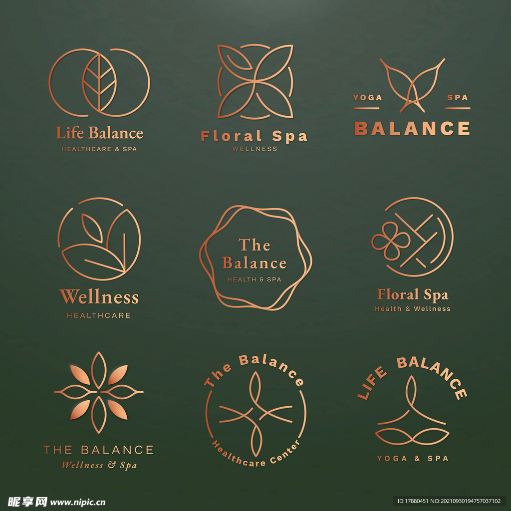 瑜伽平衡徽标