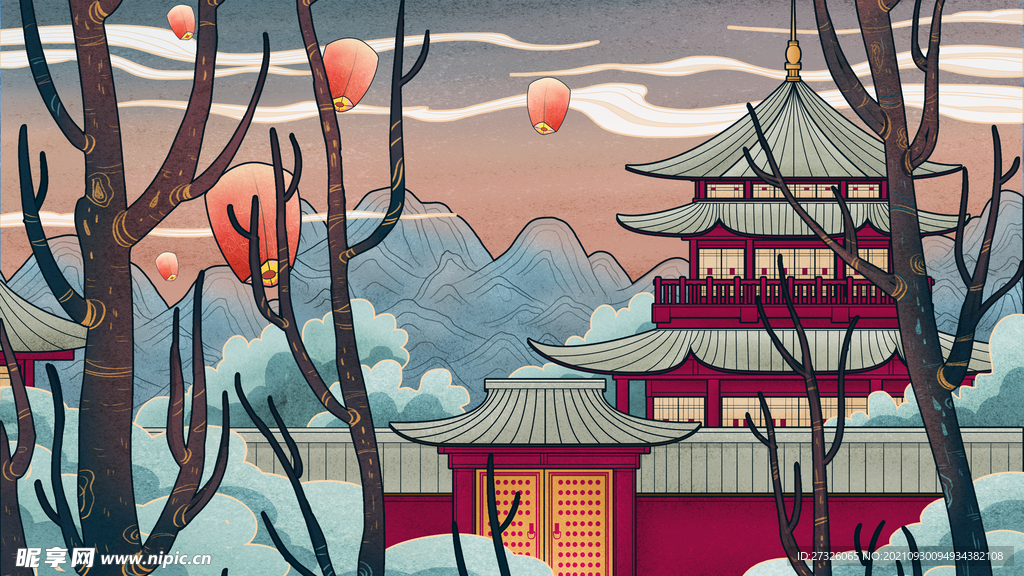 建筑插画 