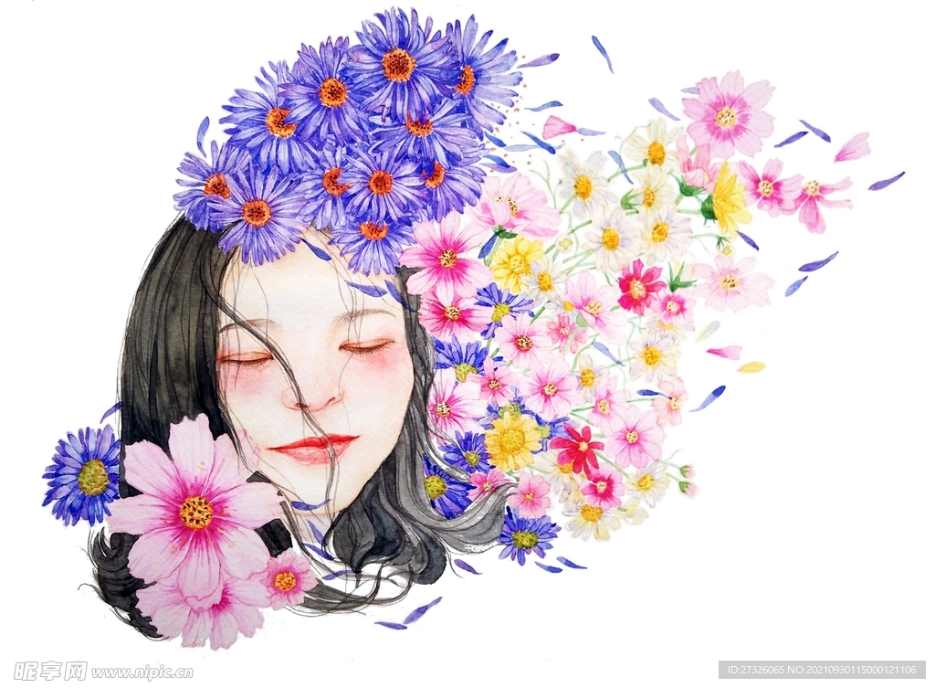 鲜花女孩