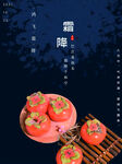 中国传统二十四节气霜降海报