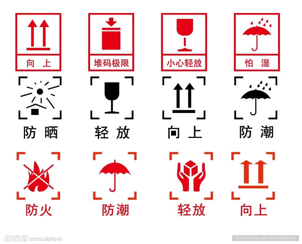 防火防压怕潮标志