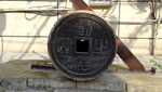 古代钱币雕塑