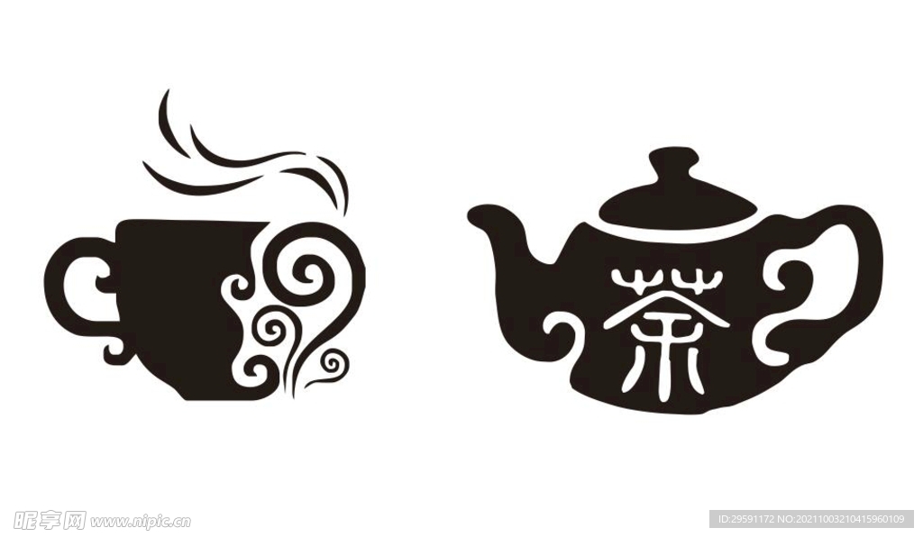 矢量茶具