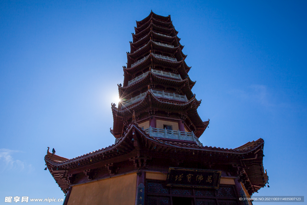 岳阳圣安寺景区 岳阳塔