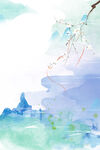 手绘古风插画背景图片 