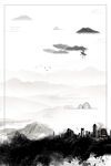   手绘古风插画背景图片 