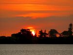 海滨夕阳日落风光