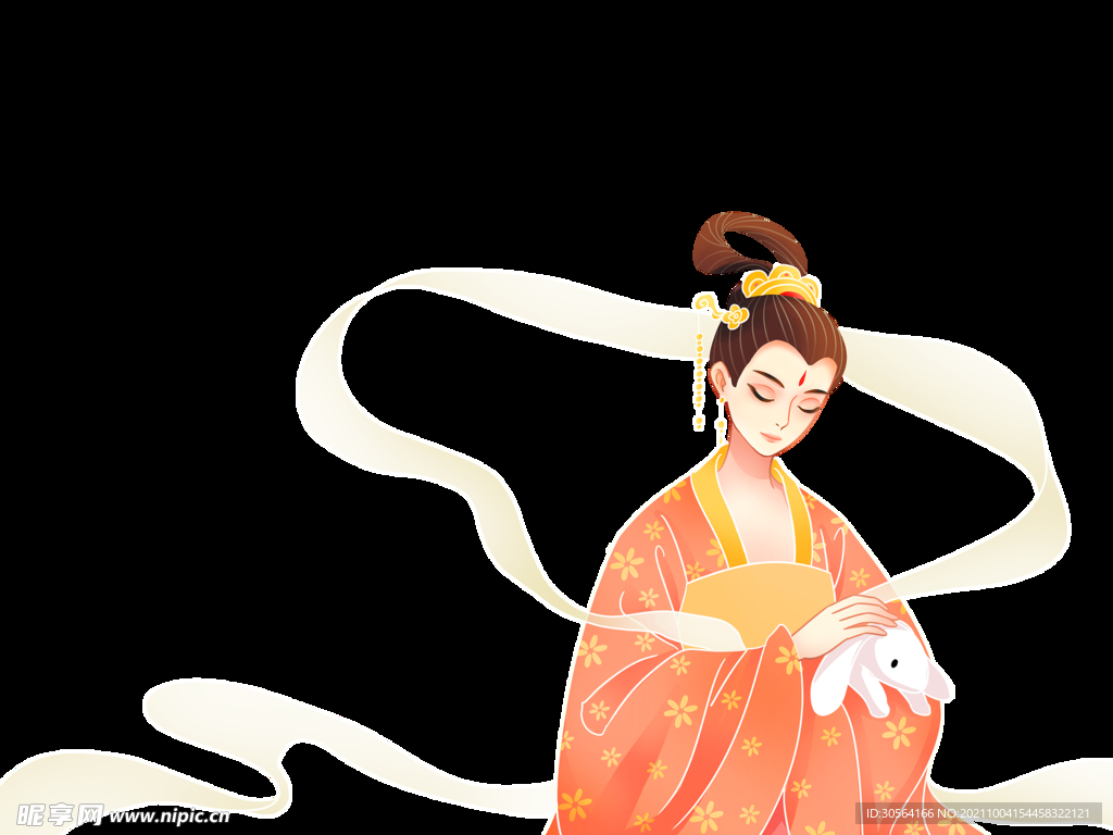插画嫦娥