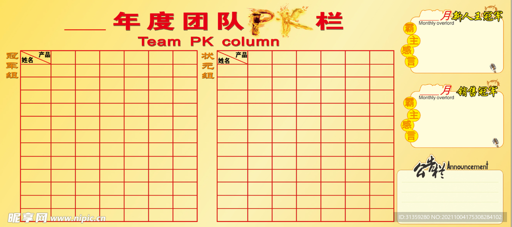 业绩PK榜