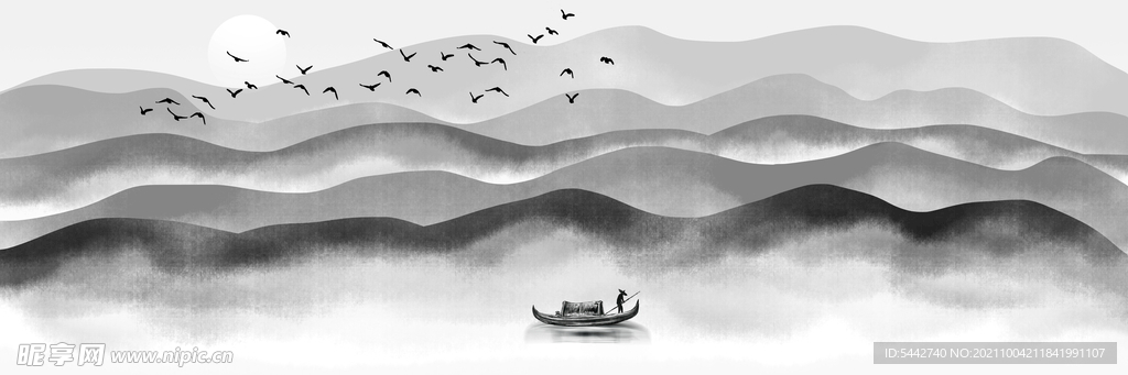 水墨山水画