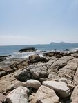 双月湾  礁石  海滩  海岛
