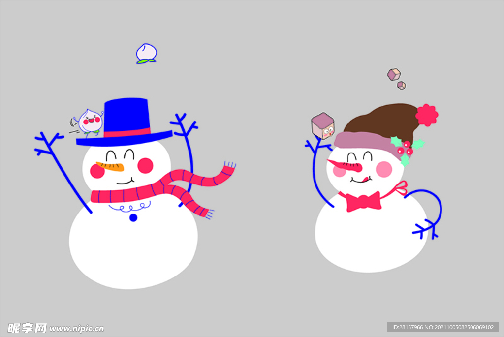 矢量雪人2款