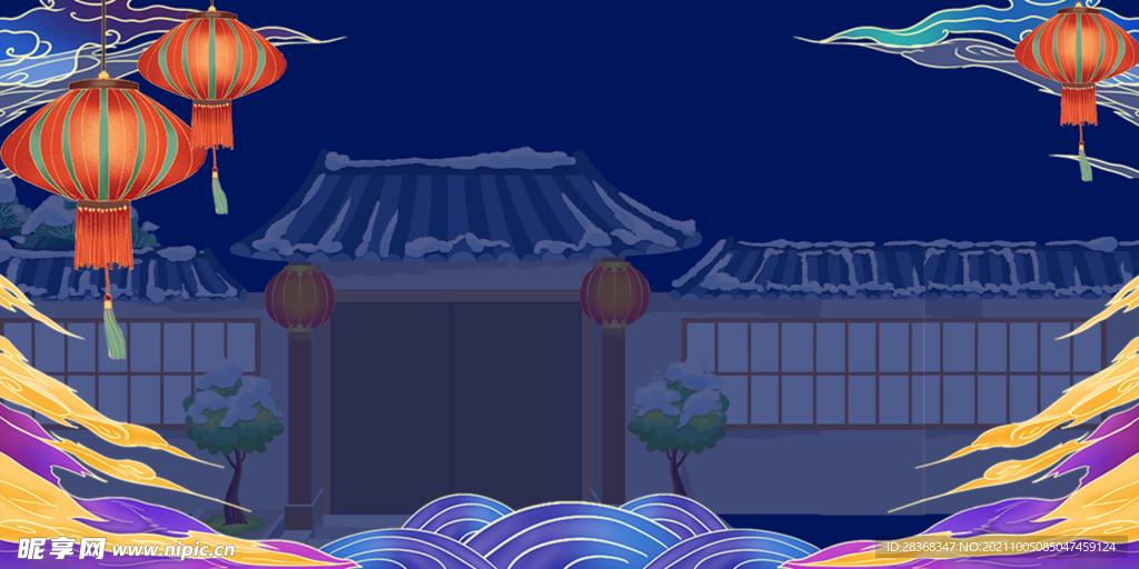 国潮风背景