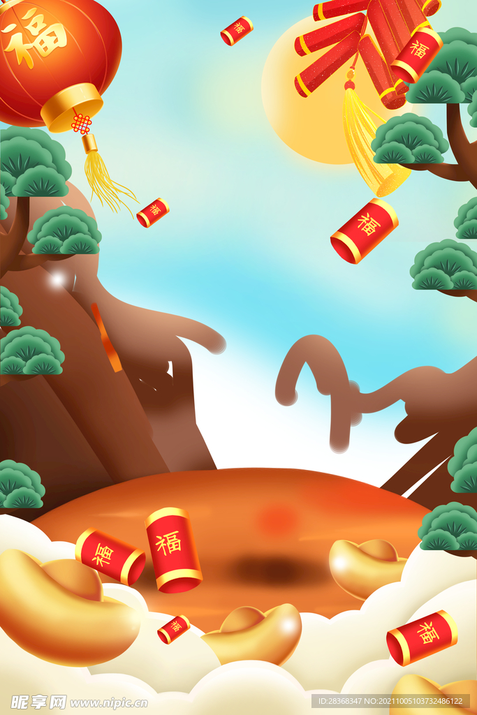 国潮风背景