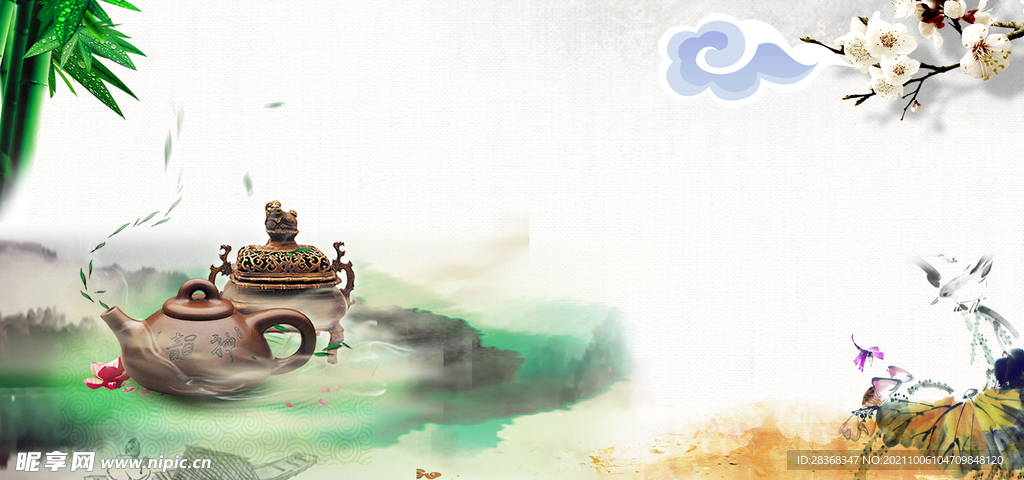 茶道海报背景