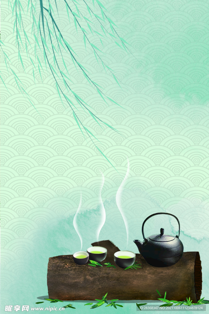 茶道海报背景