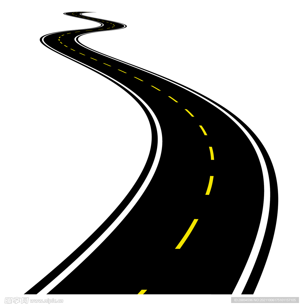 创意矢量弯曲的道路
