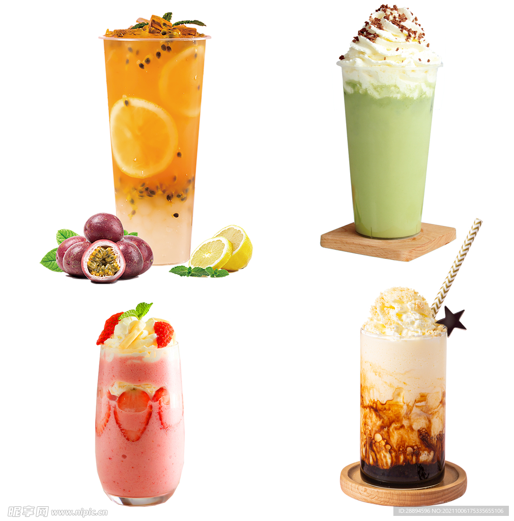 奶茶果汁雪顶奶昔冷饮