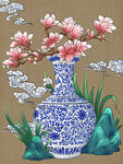 中国风中式古典国潮手绘饰品