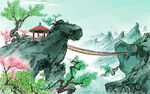 中国风山水画