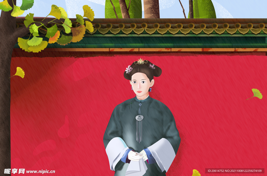 美丽的宫廷女子