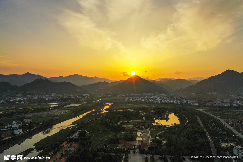 炭河千古情景区鸟瞰图