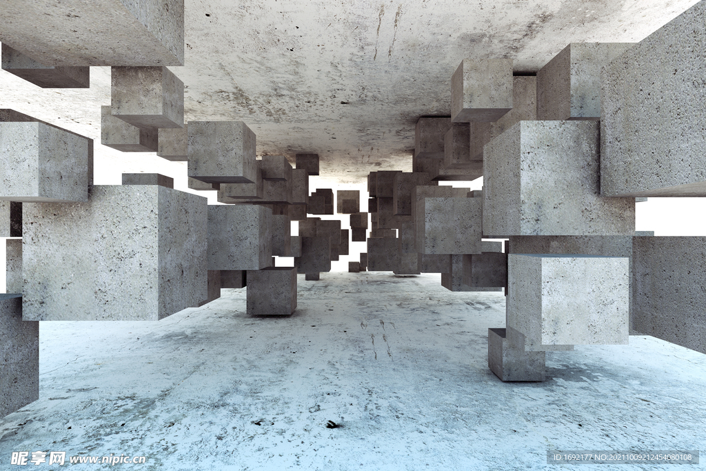 3D立体 几体图 立体方形 
