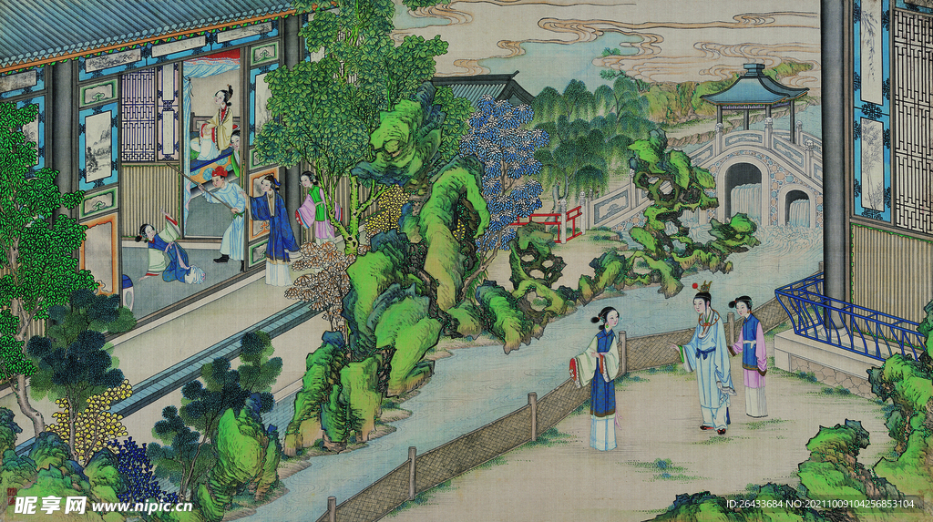 红楼梦工笔画