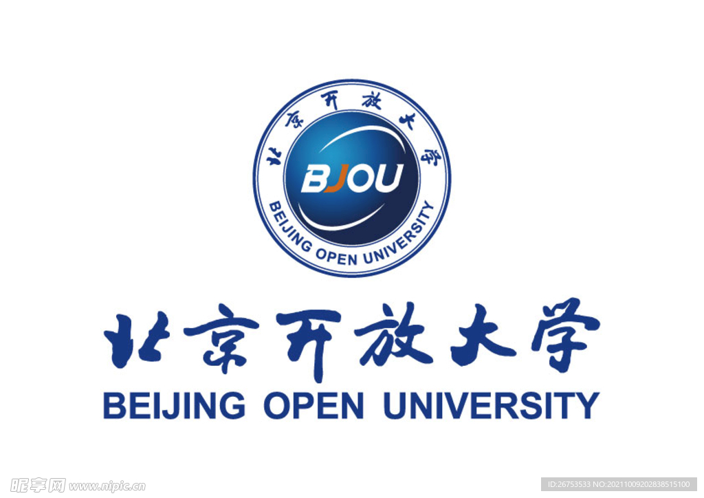 北京开放大学 校徽 LOGO