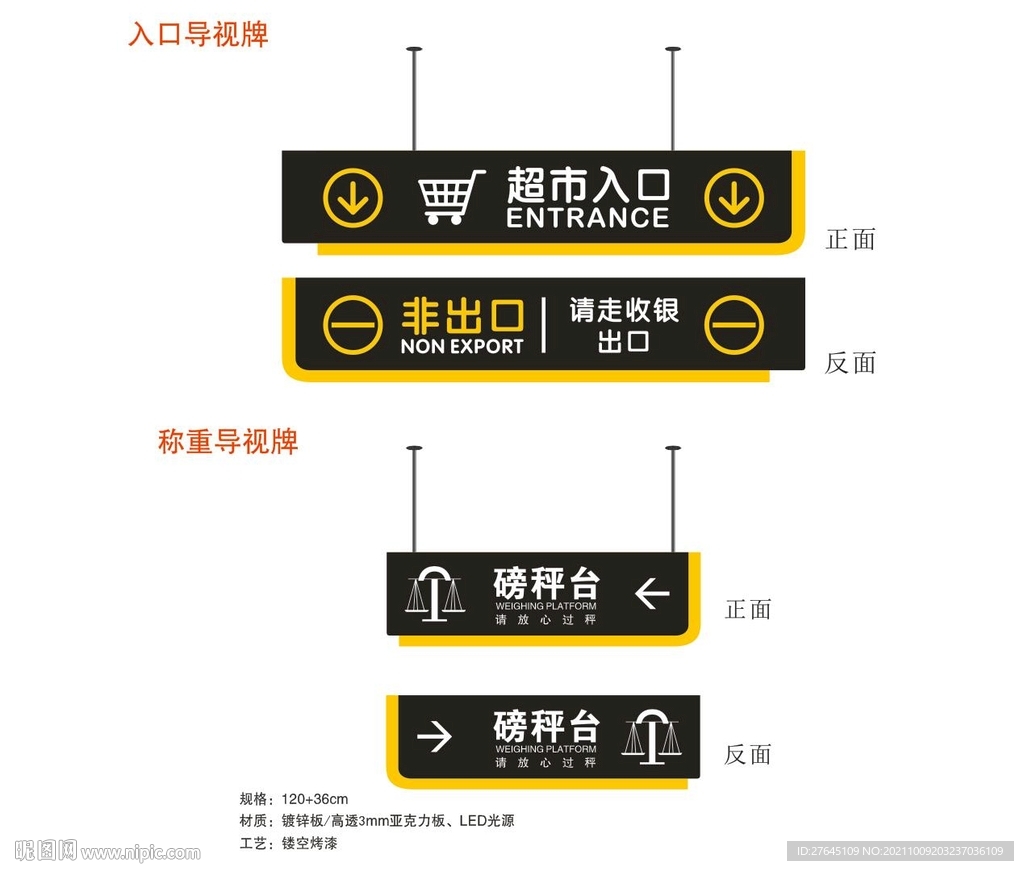 超市导视牌