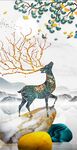 麋鹿装饰画