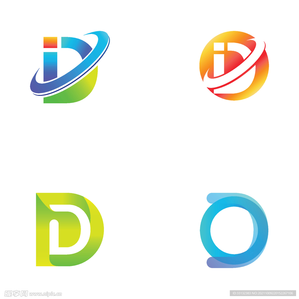 字母标 logo 标志D 