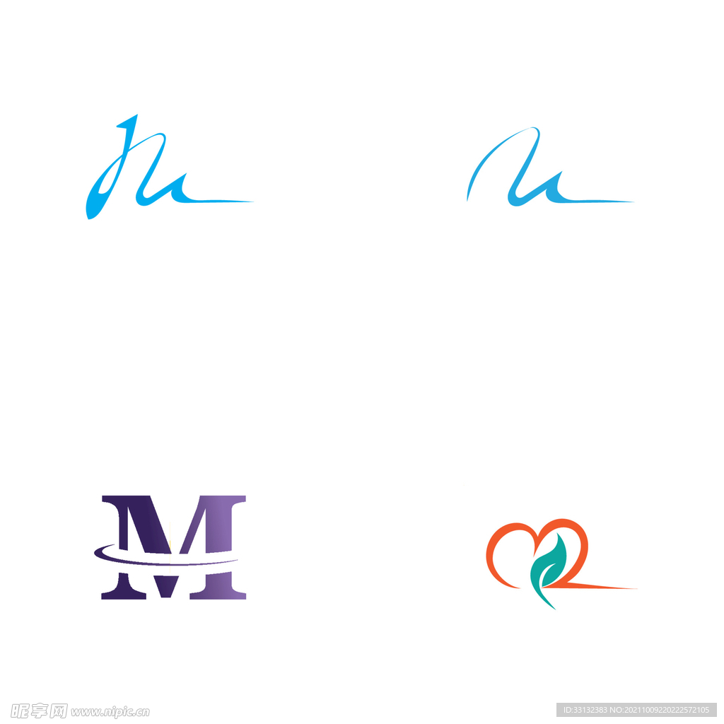 字母标 logo 标志M 
