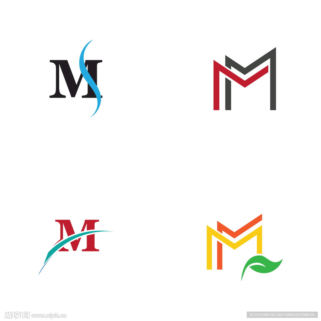字母标 logo 标志M