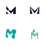 字母标 logo 标志M 字
