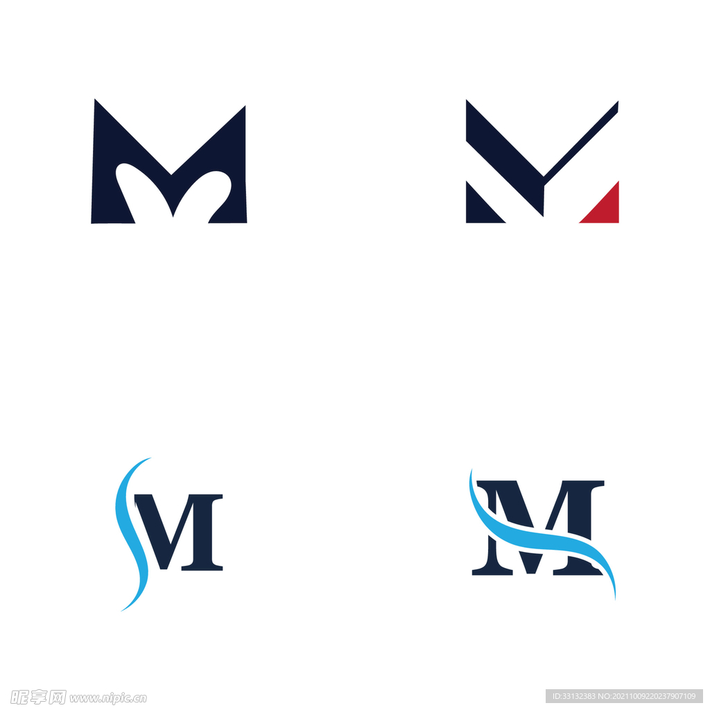 字母标 logo 标志M 