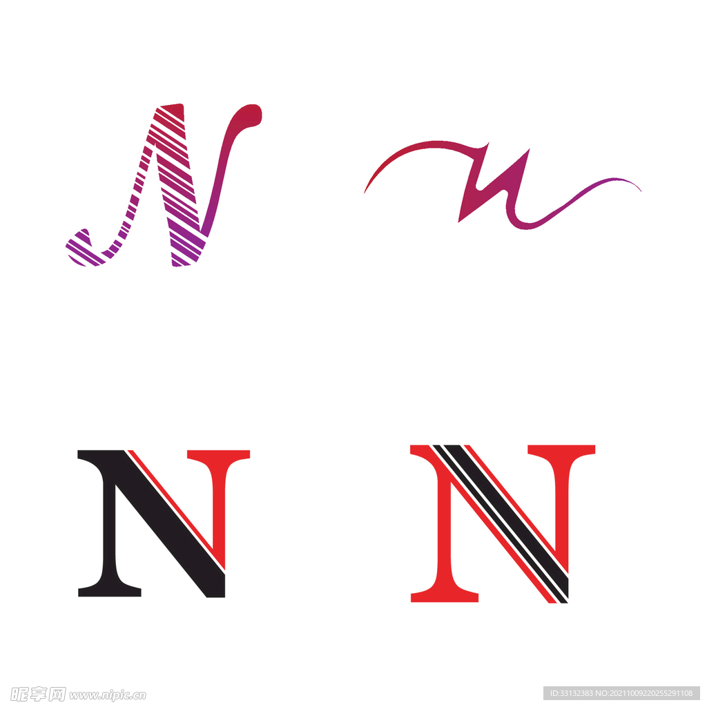 字母标 logo  标志N 
