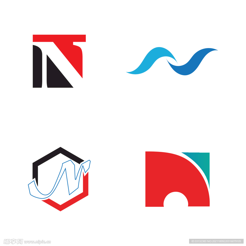 字母图标 logo 标志N