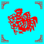 鸡剪纸