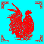 鸡剪纸