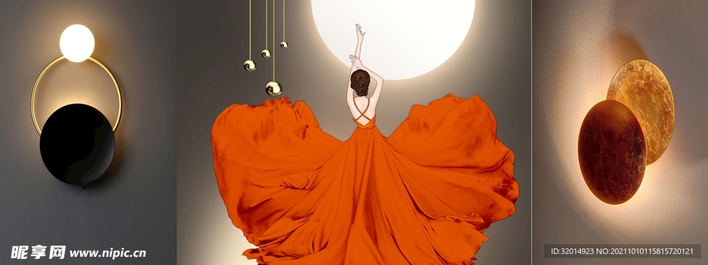 美女三联画