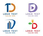 字母标 logo 标志D