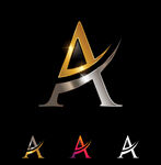 金属A logo 标志A 字母