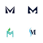   字母标 logo 标志M 