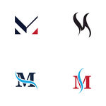   字母标 logo 标志M 