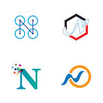 字母标 logo 标志N 