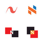 字母标 logo 标志N 