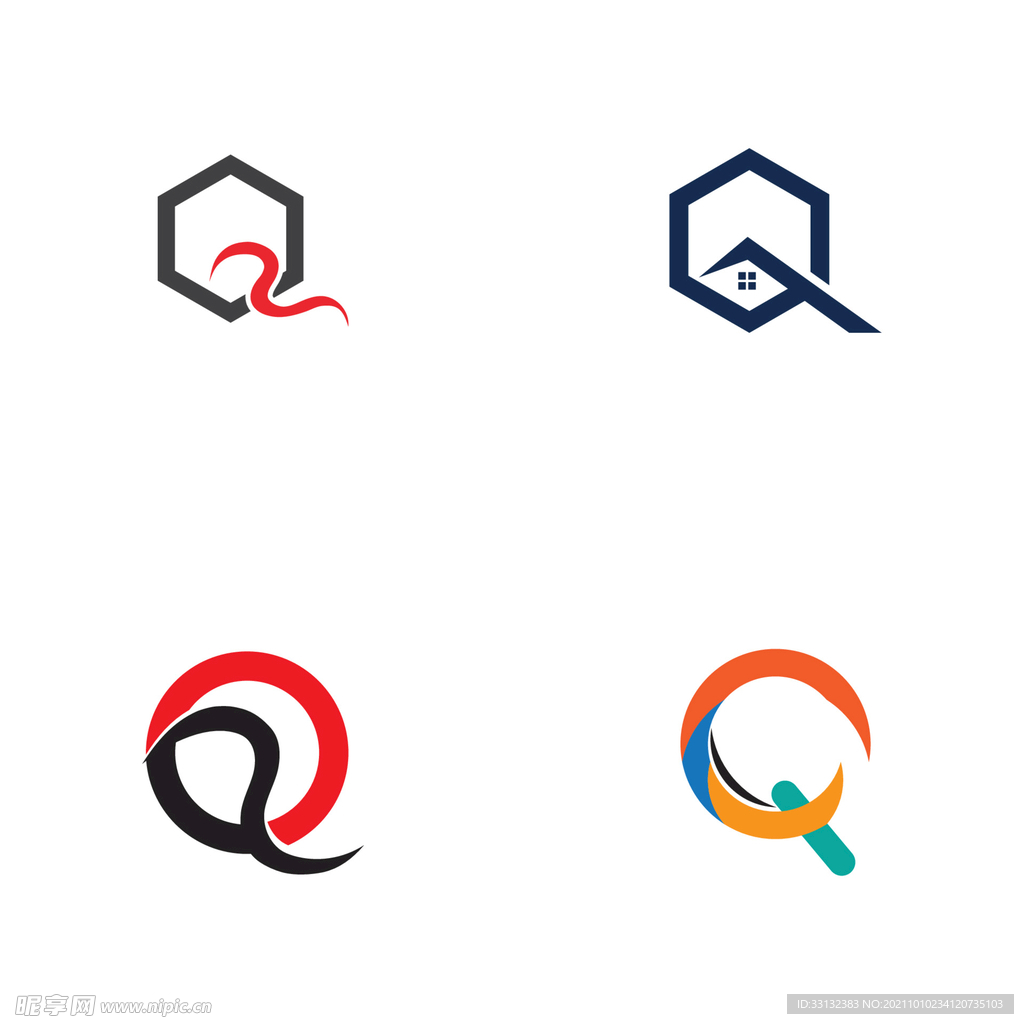 字母标 logo 标志Q