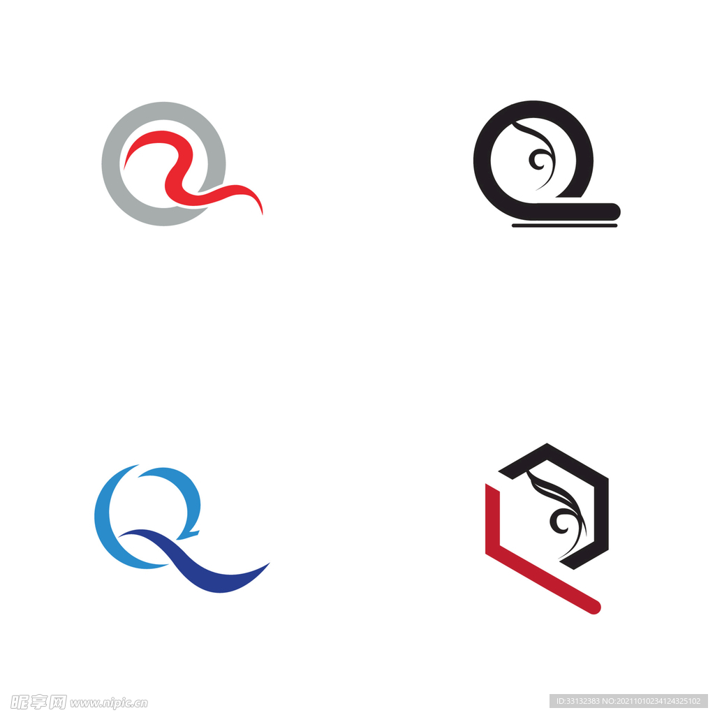 字母标 logo 标志Q 