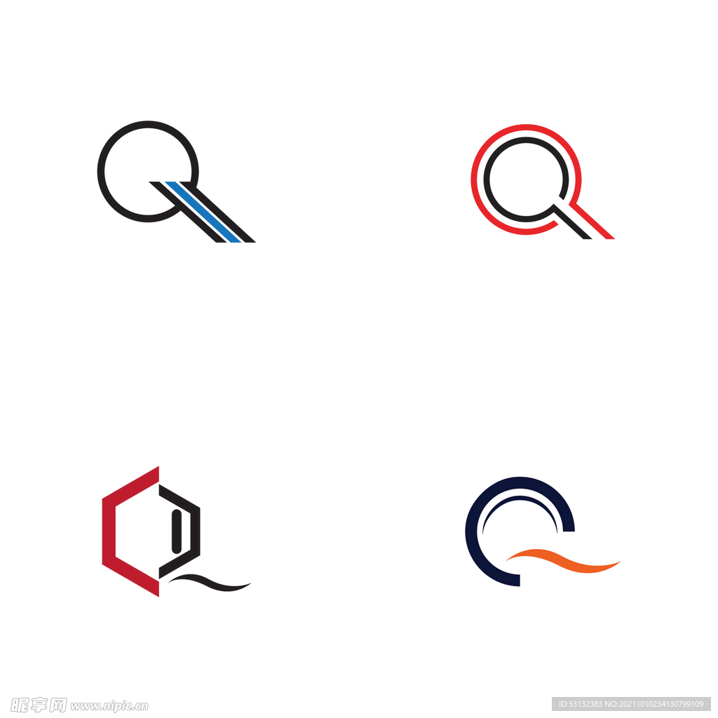 字母标 logo 标志Q 